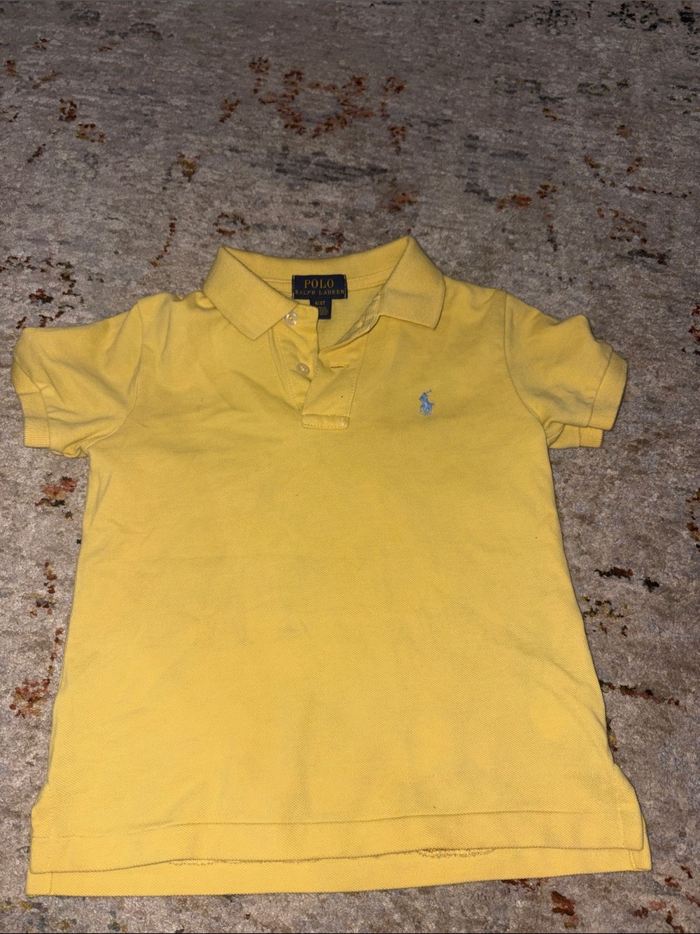 Polo by Ralph Lauren Bright Yellow Kids Polo with Blue Pony